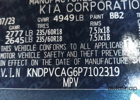 2023 Kia Sportage Hybrid Ex from USA, damaged, VIN KNDPVCAG6P7102319